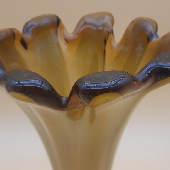 Brown Carnival Glass Vase - Picture 5 of 10